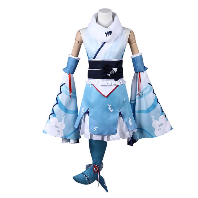 YouTuber VTuber hololive Gawr Gura がうる・ぐら 風 コスプレ衣装